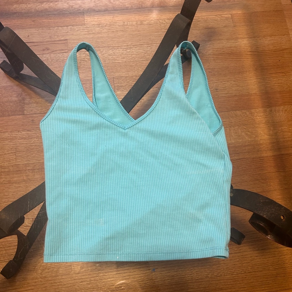 Hollister Aqua Ribbed Tank Top